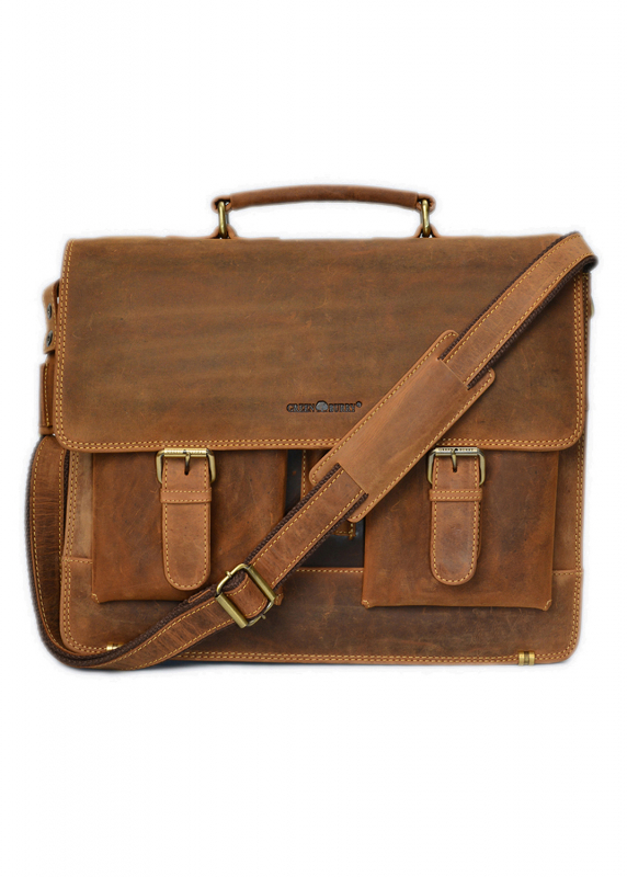 Vintage-Leder Aktentasche braun